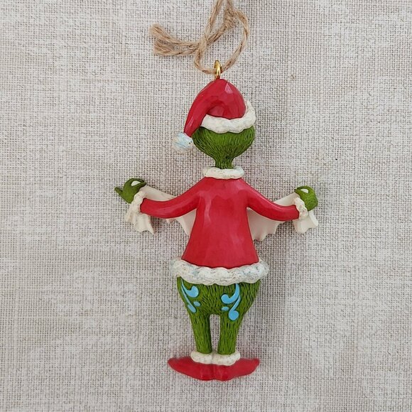 Jim Shore Grinch 2025 Ornament - New NWT - Grinch Holding Banner Dated 2025 - Picture 3 of 4